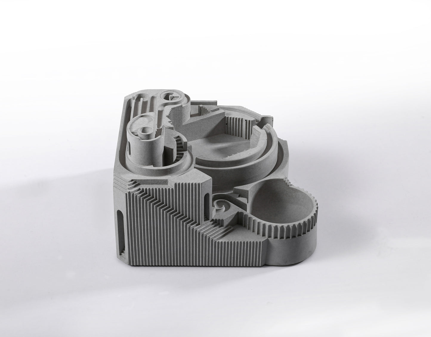 Gambol - Brutalist Concrete Marble Run Sculpture Fidget Toys Concrete Gift for Architect