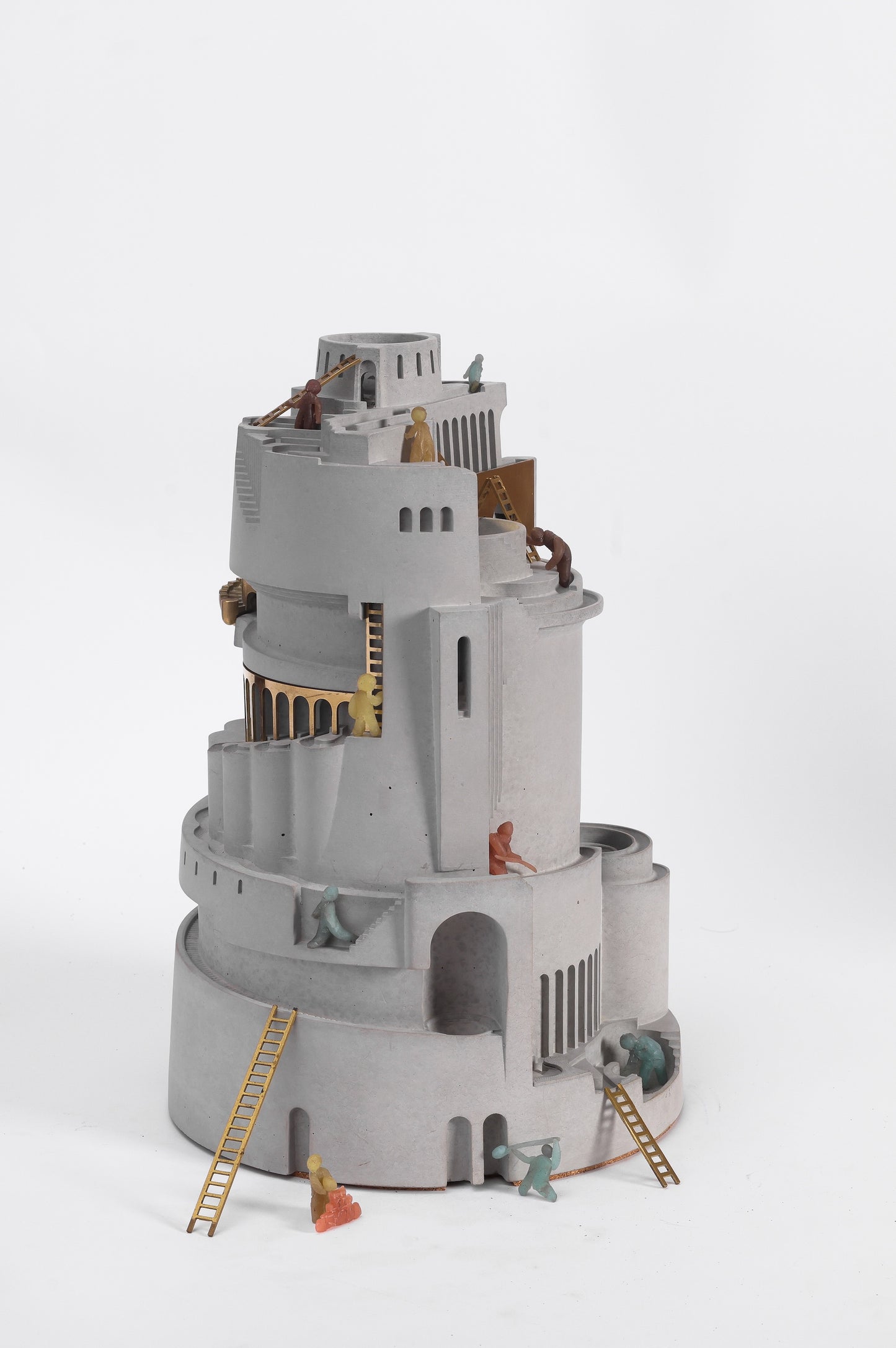 
                  
                    Fable – Two Paths One Journey 360° Architectural Kinetic Sculpture in Concrete and Brass for Architects and Creators
                  
                