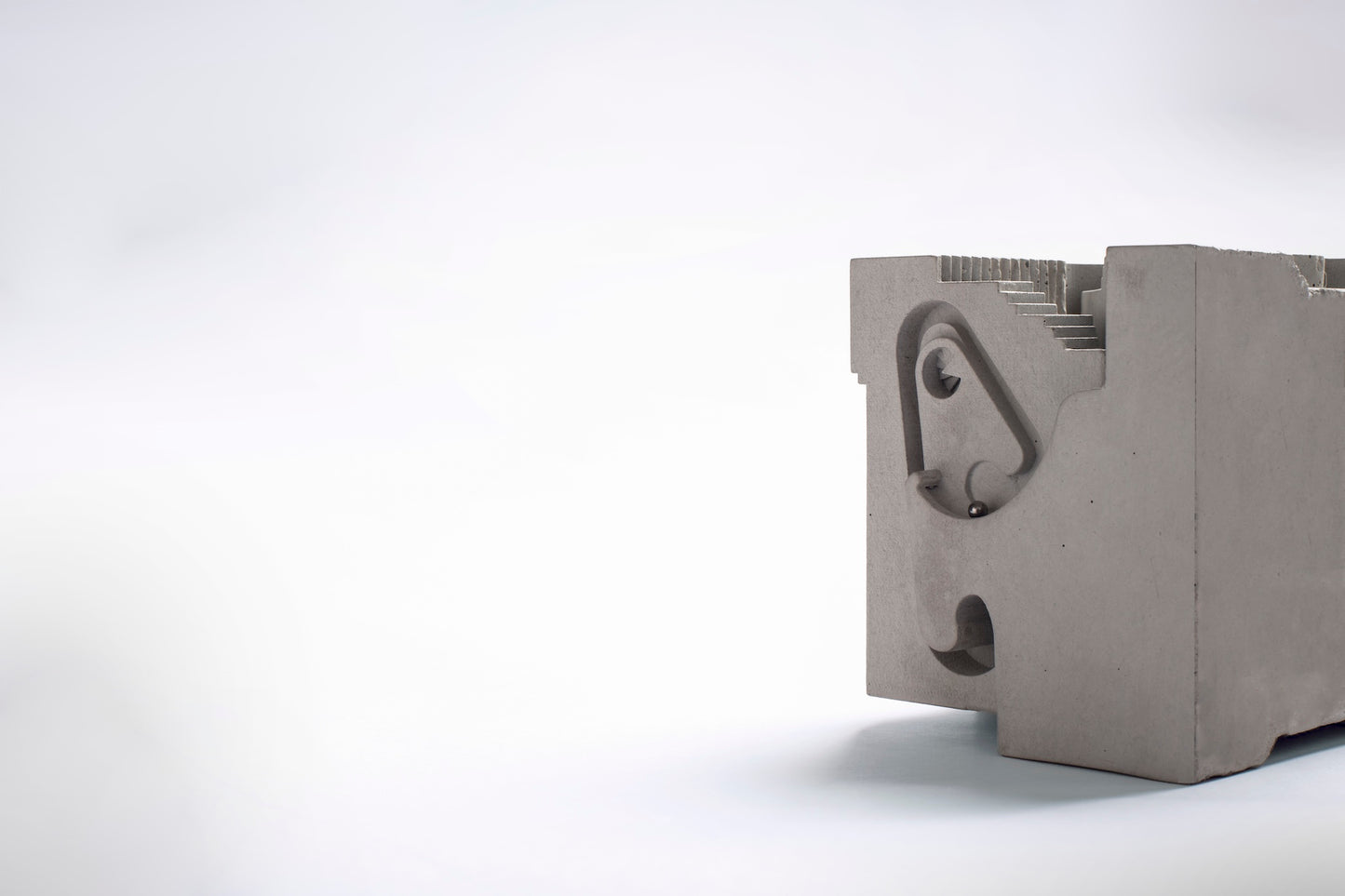 
                  
                    Twirl – Multi dimensional Brutalist Interactive Desk Companion Rolling ball sculpture
                  
                