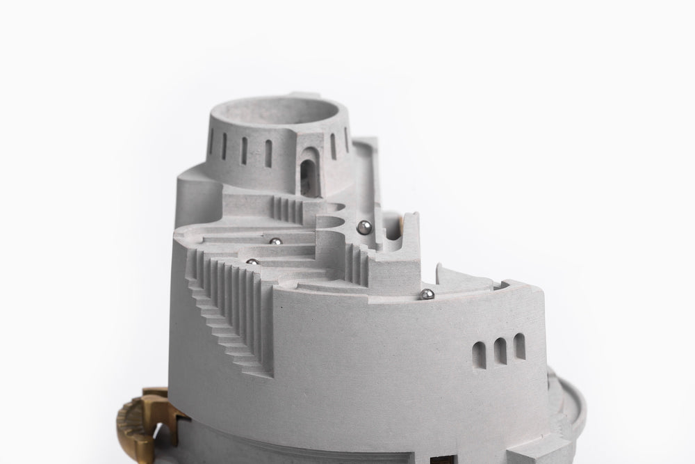 
                  
                    Fable – Two Paths One Journey 360° Architectural Kinetic Sculpture in Concrete and Brass for Architects and Creators
                  
                