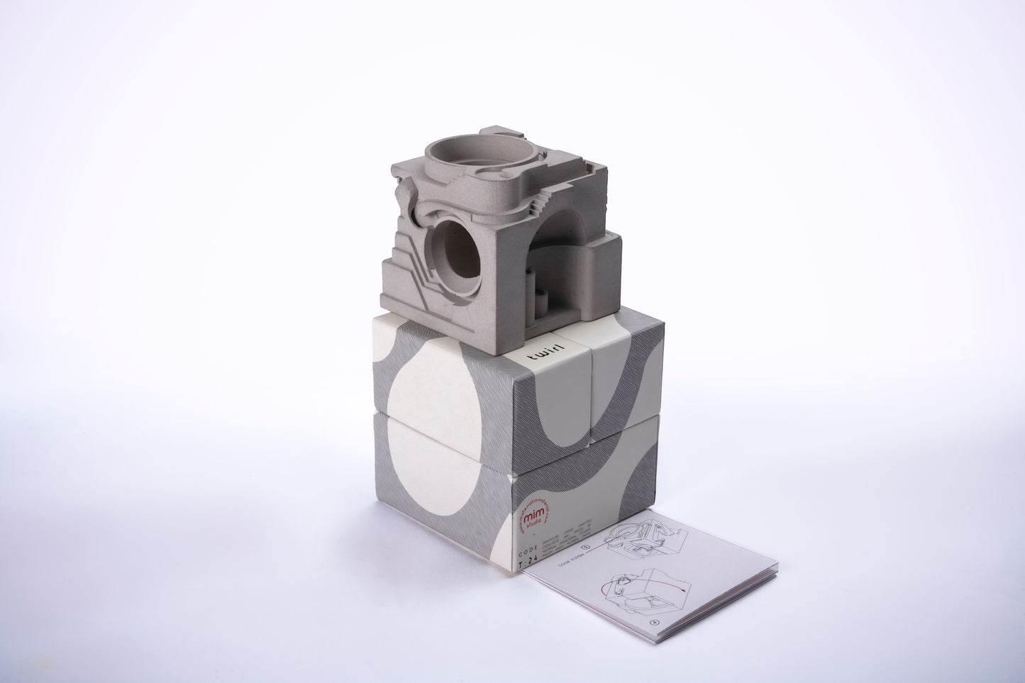 
                  
                    Twirl – Multi dimensional Brutalist Interactive Desk Companion Rolling ball sculpture
                  
                