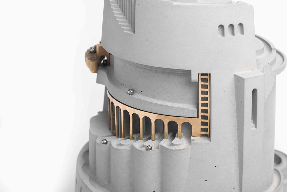 
                  
                    Fable – Two Paths One Journey 360° Architectural Kinetic Sculpture in Concrete and Brass for Architects and Creators
                  
                