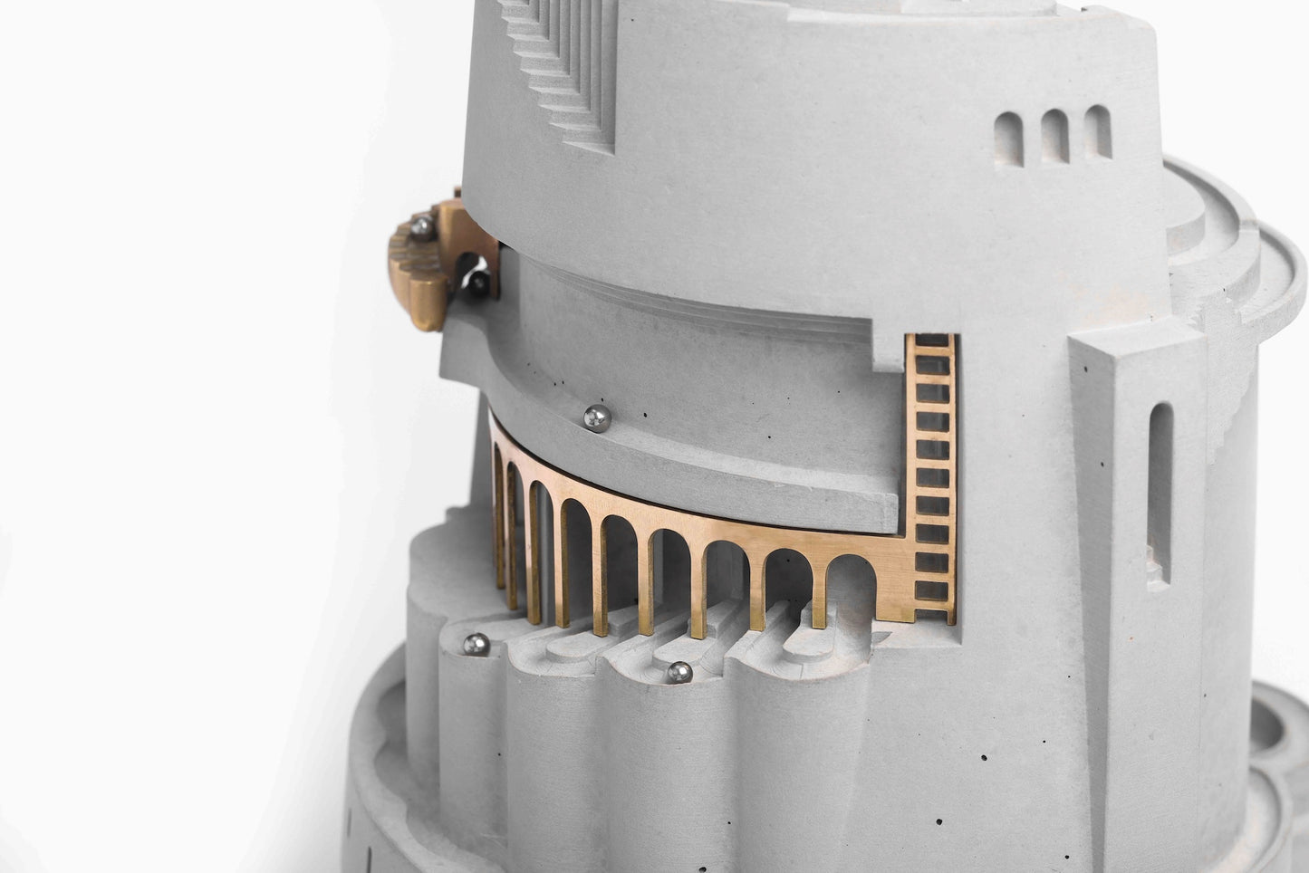 
                  
                    Fable – Two Paths One Journey 360° Architectural Kinetic Sculpture in Concrete and Brass for Architects and Creators
                  
                