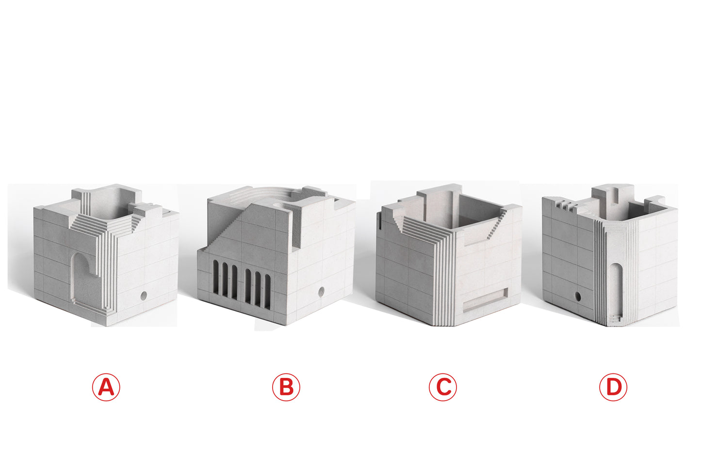 Bruterra – Architectural Concrete Planters Collection Brutalist Home Décor Objects for Modern Minimal Spaces - Material Immaterial studio